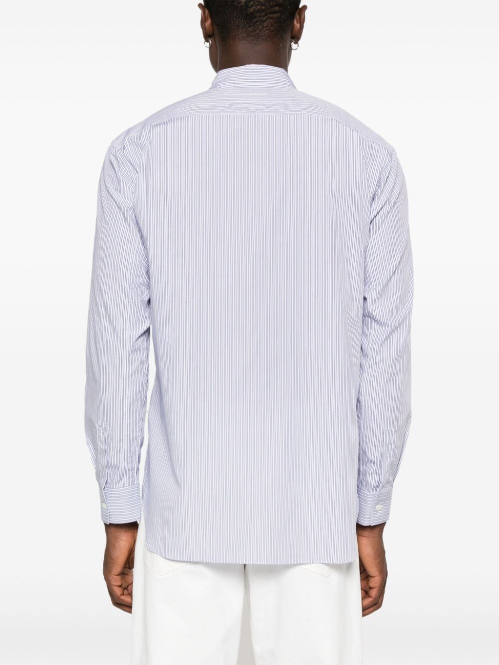 Shop Comme Des Garçons Shirt Patchwork Shirt In Blue