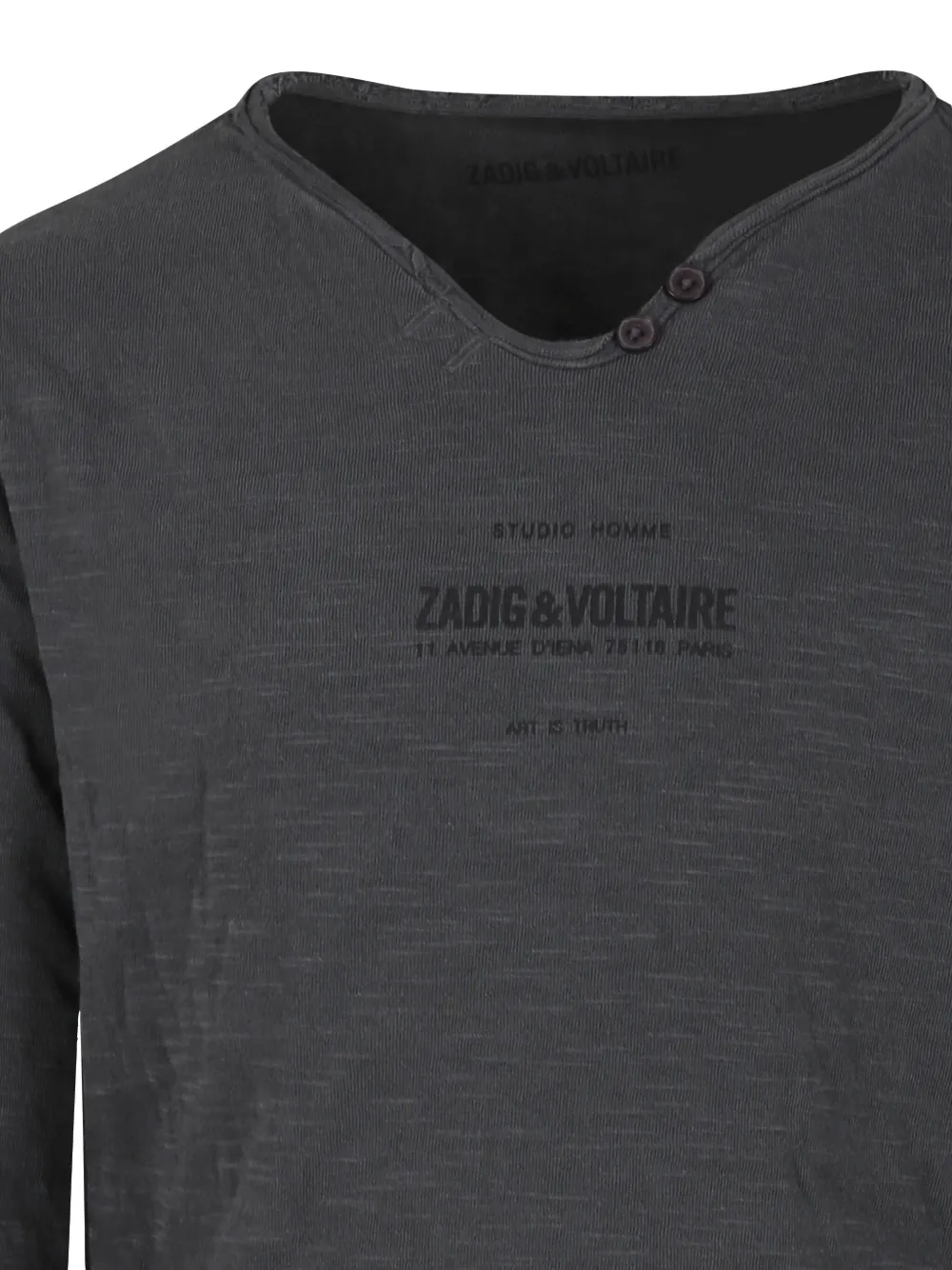 Zadig & Voltaire Kids T-shirt met tekst Grijs