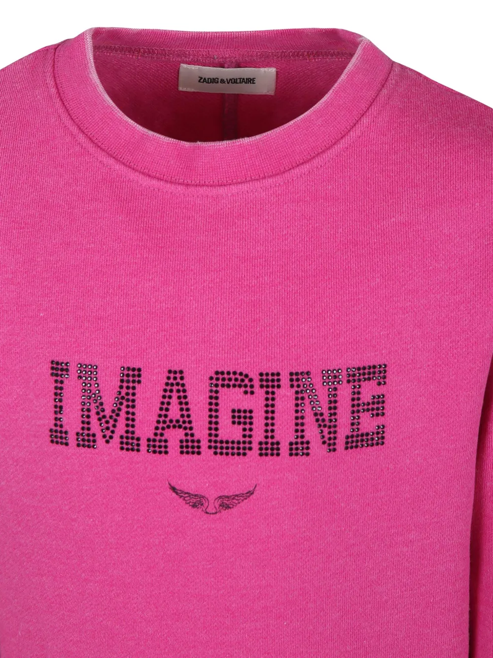 Zadig & Voltaire Kids Sweater verfraaid met teksten Roze