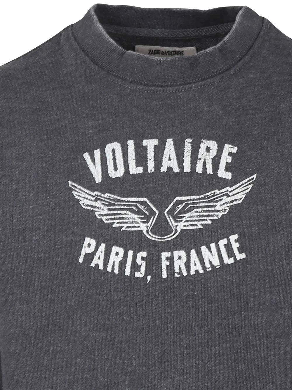 Zadig & Voltaire Kids Sweater met logoprint Grijs