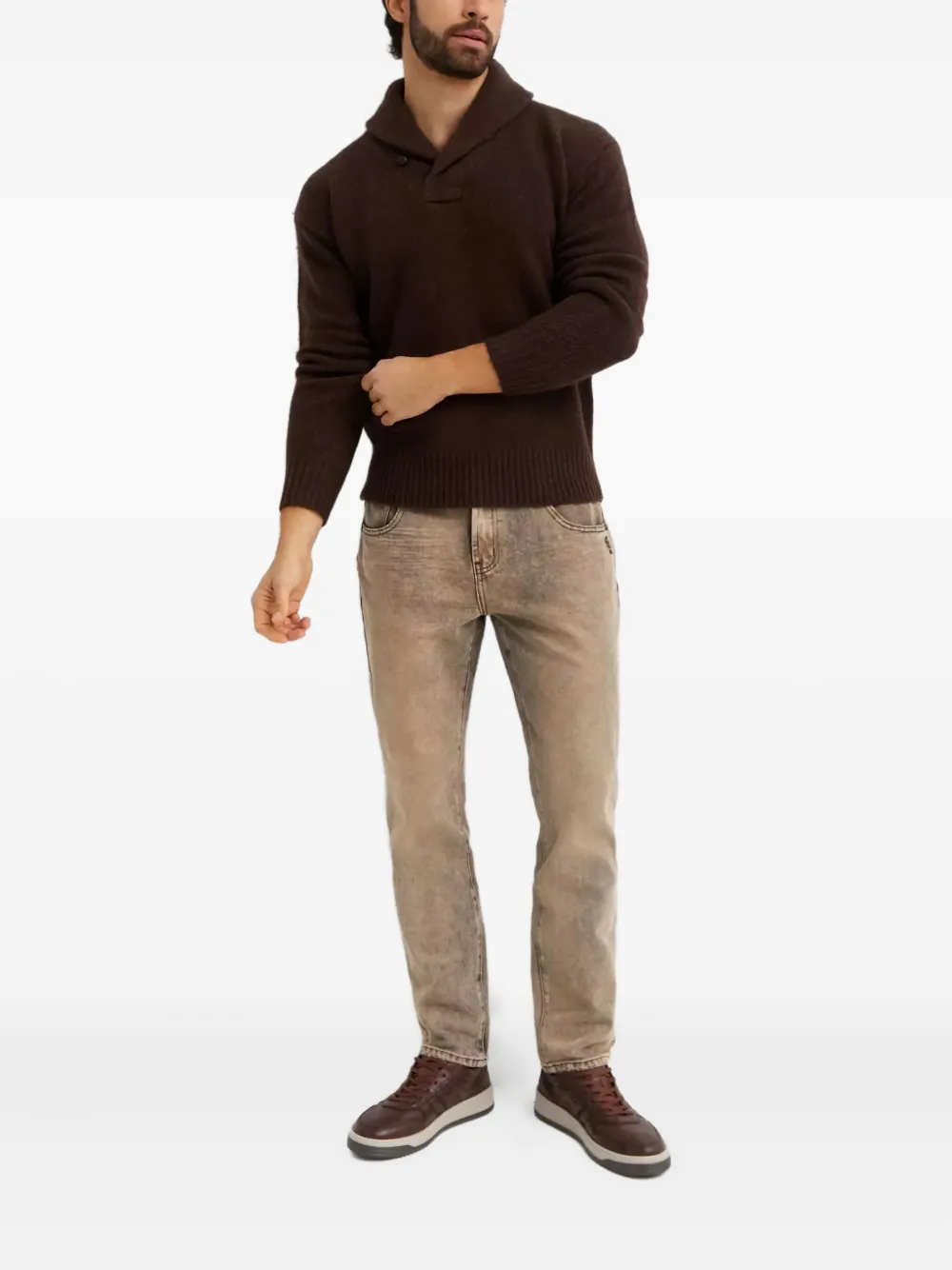Polo Ralph Lauren shawl-collar wool sweater - Bruin