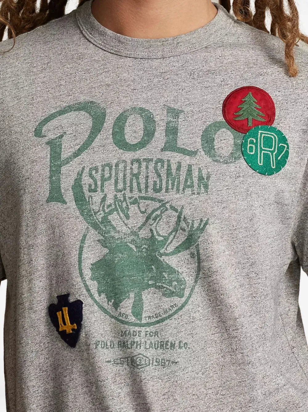 Polo Ralph Lauren T-shirt met logoprint GRAY