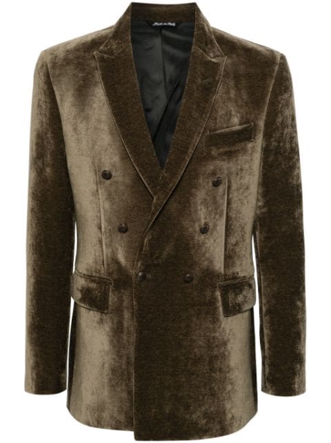 Reveres 1949 double-breasted velour blazer