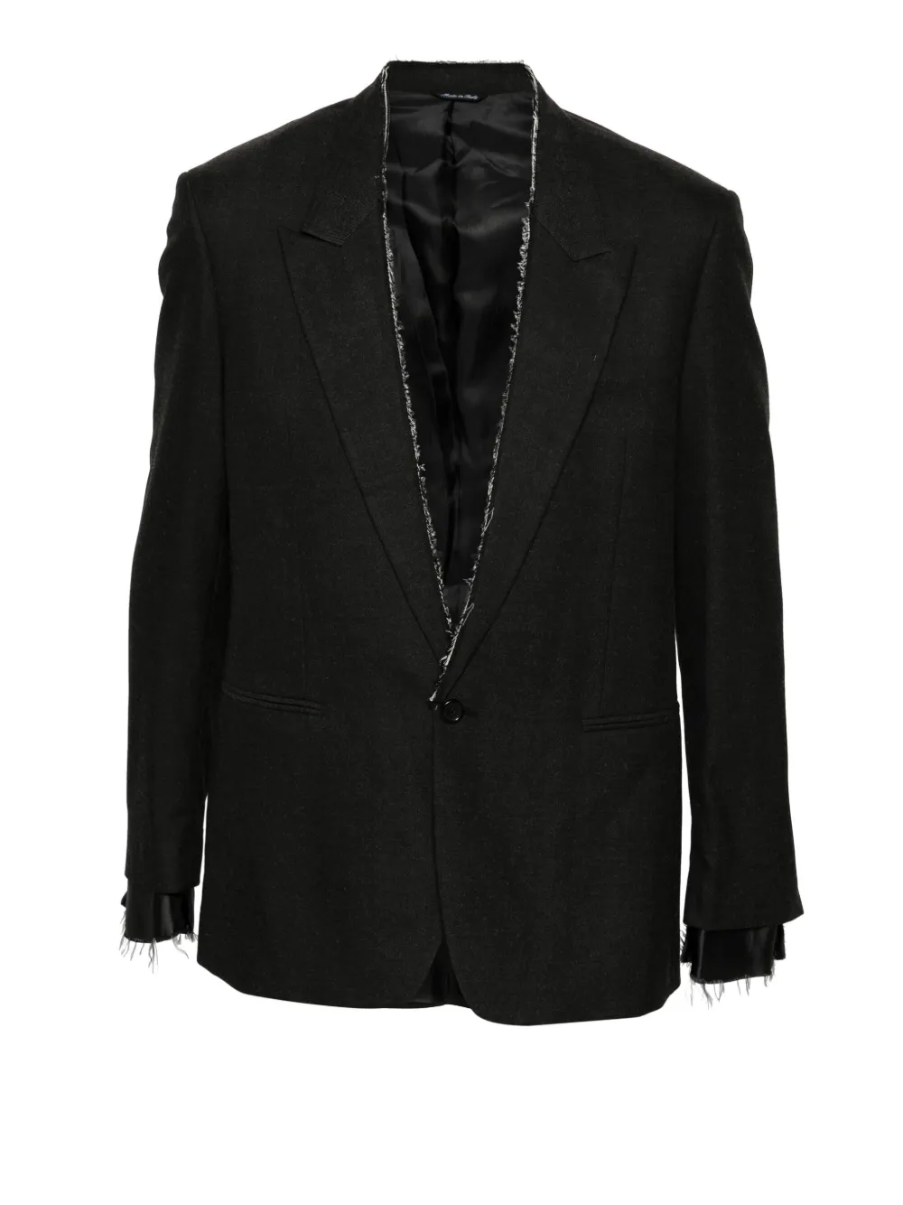 Eraldo Raw-cut Blazer In Grey