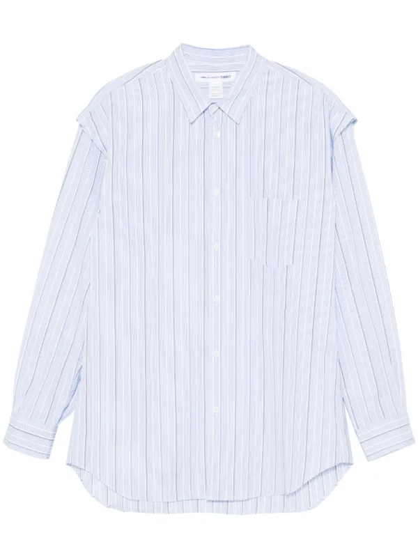 COMME des GARÇONS ストライプシャツ L Comme Des Garçons Shirt ストライプ シャツ | ブルー | FARFETCH JP