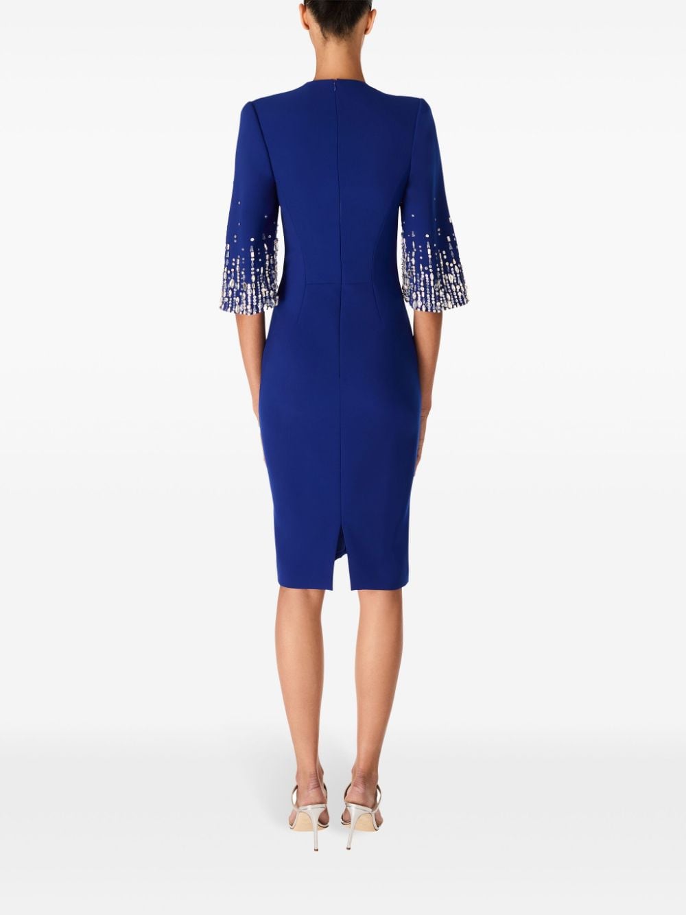 Shop Jenny Packham Biela Midi Dress In Blue