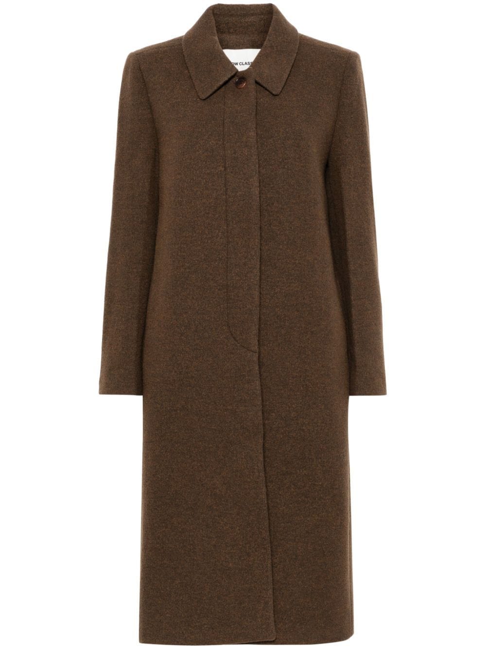 Shop Low Classic Single-breasted Coat In Brown