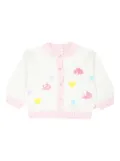 Billieblush sequin-embroidered knit cardigan - White