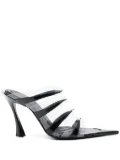 Mugler 95mm Plexi mules - Black