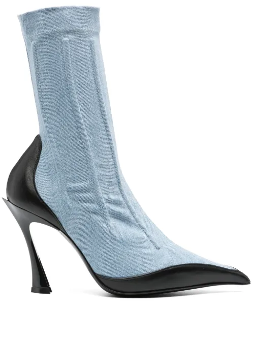 Bottines en jean 95 mm - Mugler - Modalova
