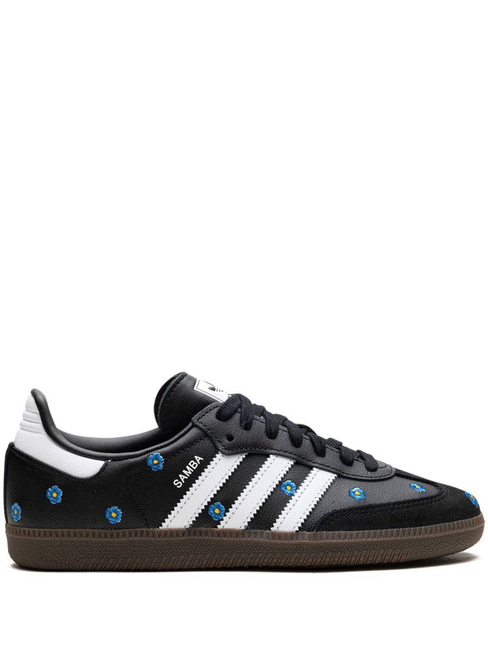 Shop Adidas Originals Samba Og "light Blue Floral" Sneakers In Black