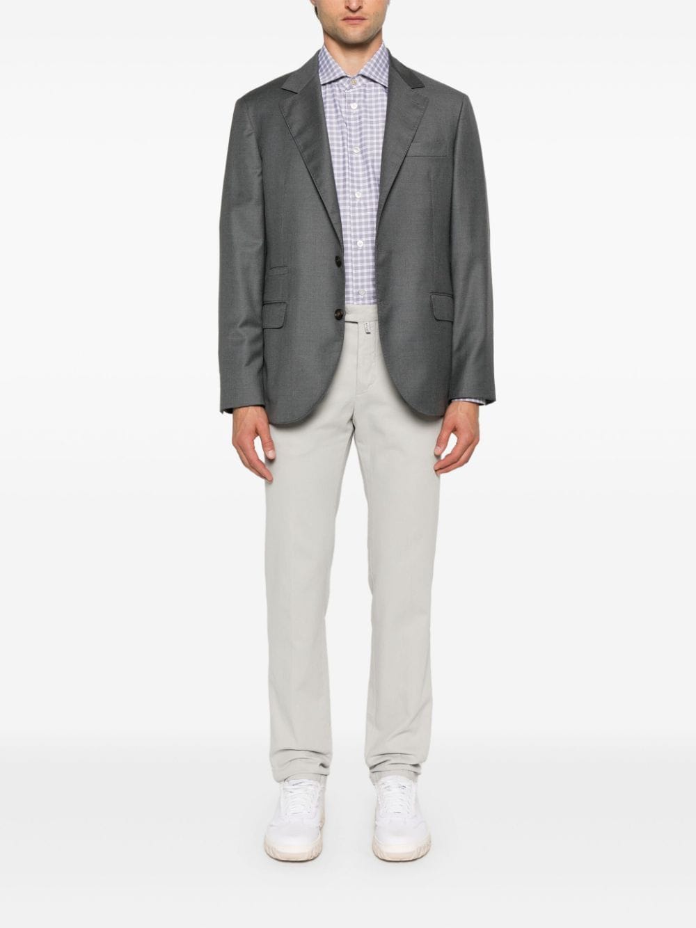 Kiton tapered-leg trousres - Grijs