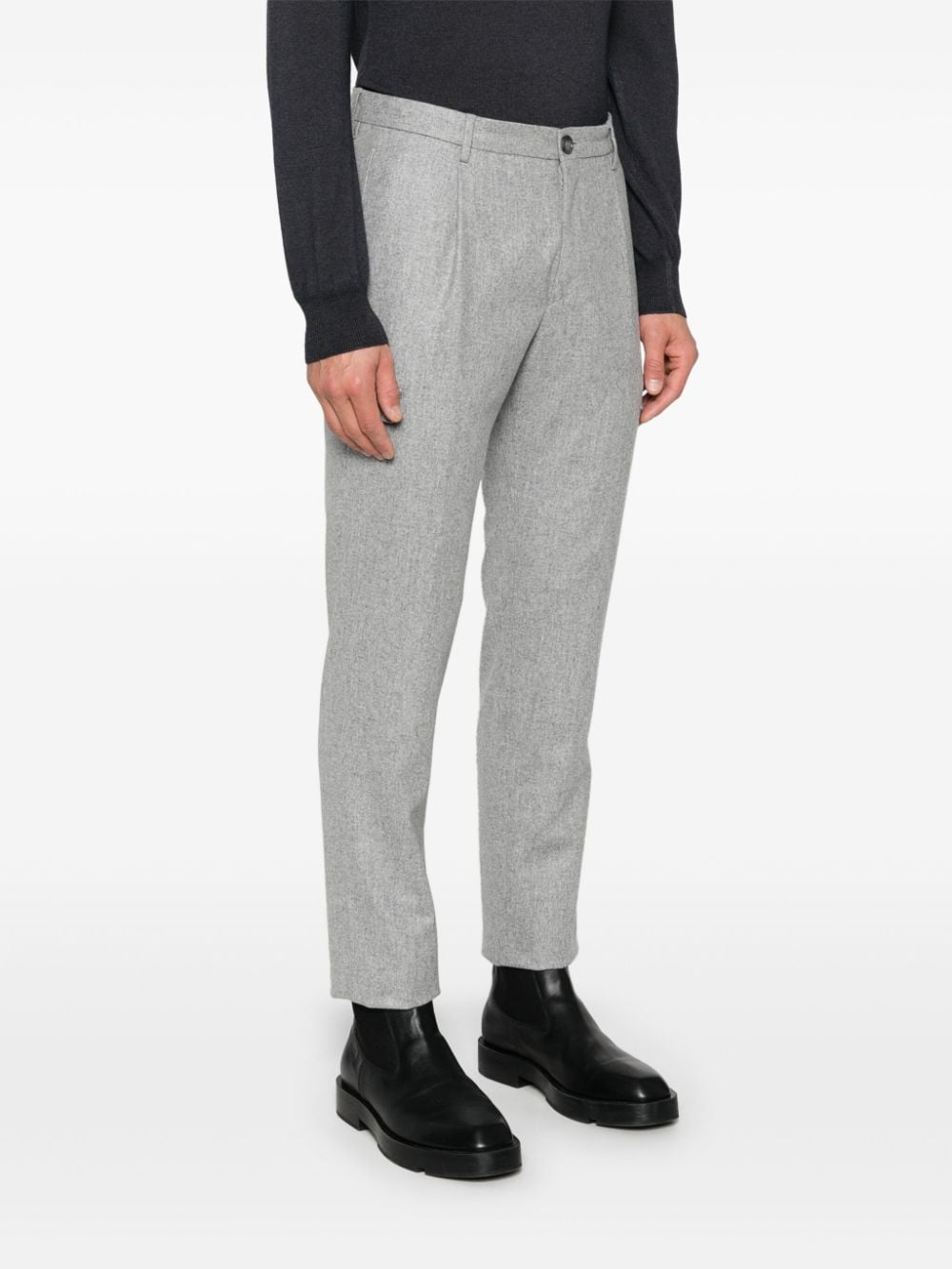 Shop Tagliatore Virgin-wool Cargo Pants In Grey