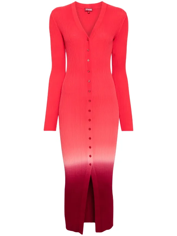 STAUD Shoko Sweater Dress | Red | FARFETCH