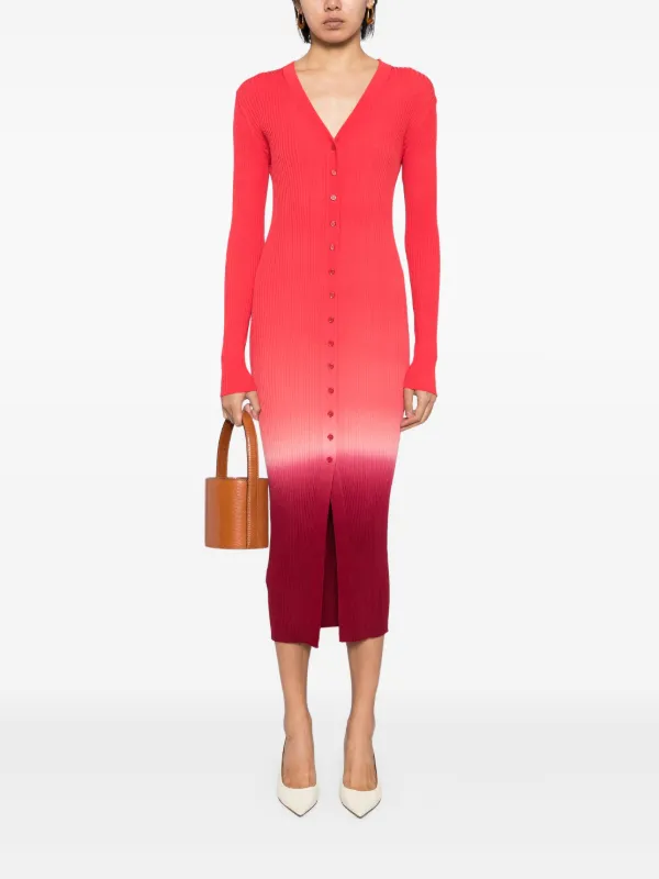 Staud Shoko Sweater Dress - Red