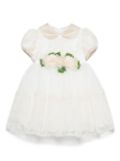 Colorichiari floral-embroidered dress - White