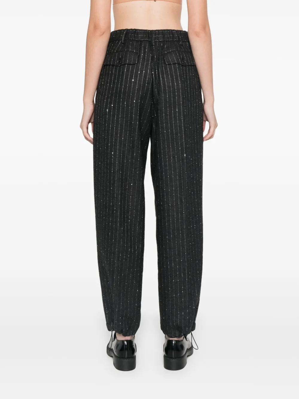 Herno Broek met krijtstreep Grijs