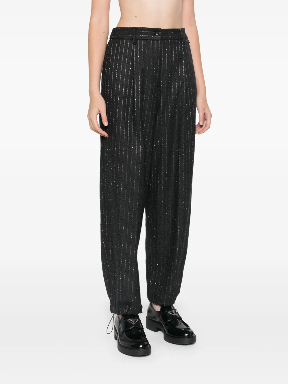 Herno Broek met krijtstreep Grijs