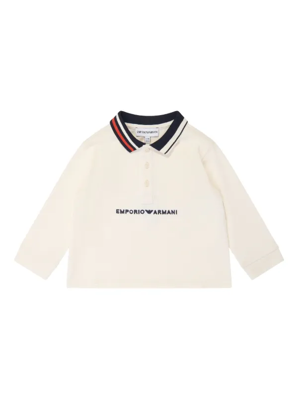 Emporio Armani Kids logo embroidered Polo Shirt White FARFETCH BH