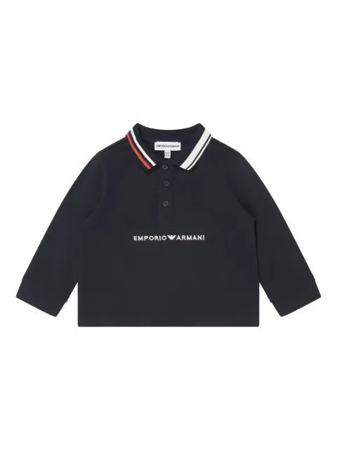 Emporio Armani Kids Camisa polo com logo bordado