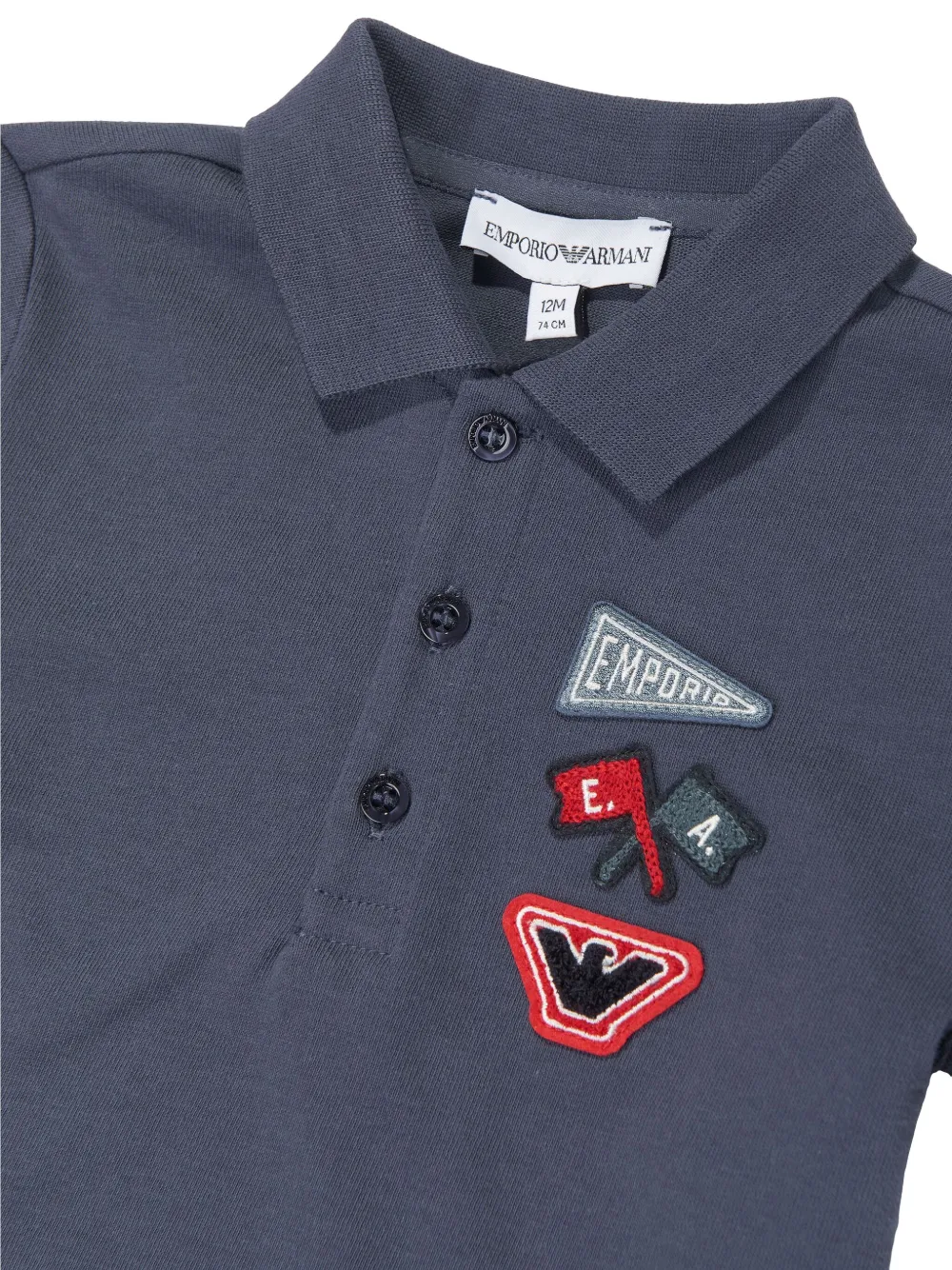 Emporio Armani Kids Poloshirt met logopatch Blauw