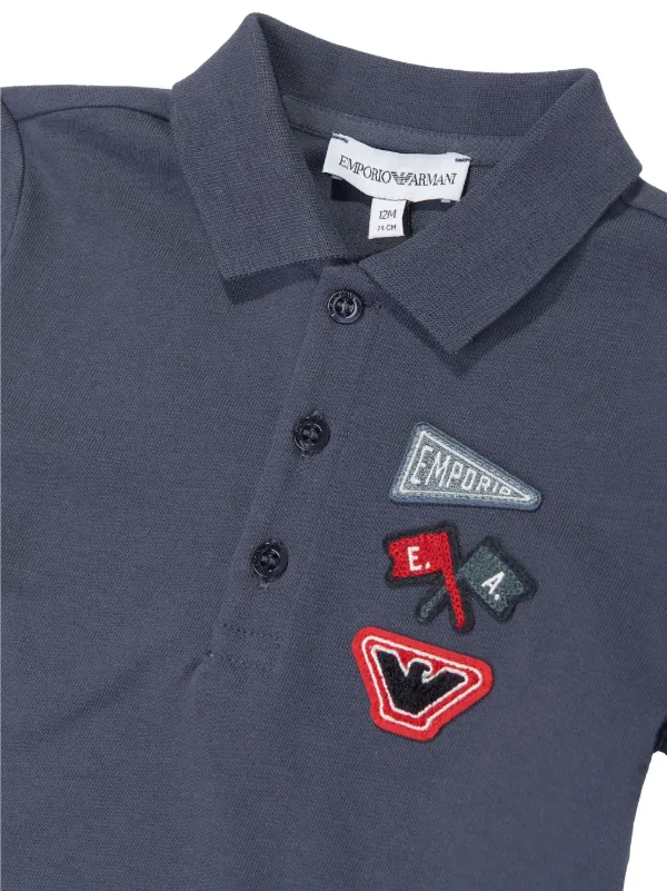 Emporio Armani Kids ロゴ ポロシャツ | ブルー | FARFETCH JP