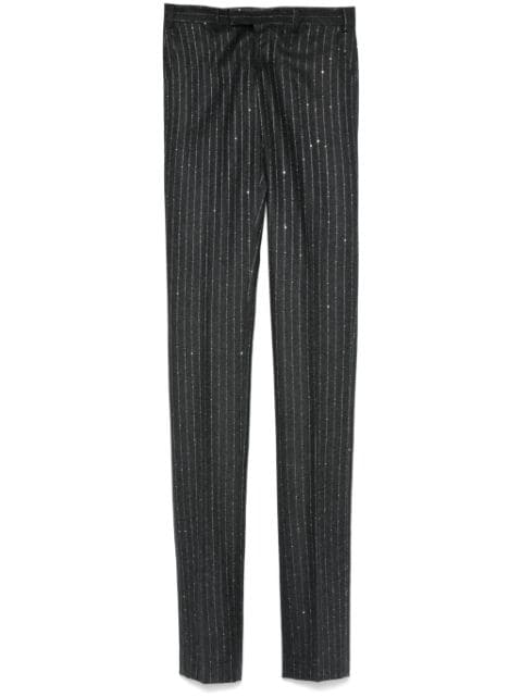 Laneus pinstripe pattern trousers