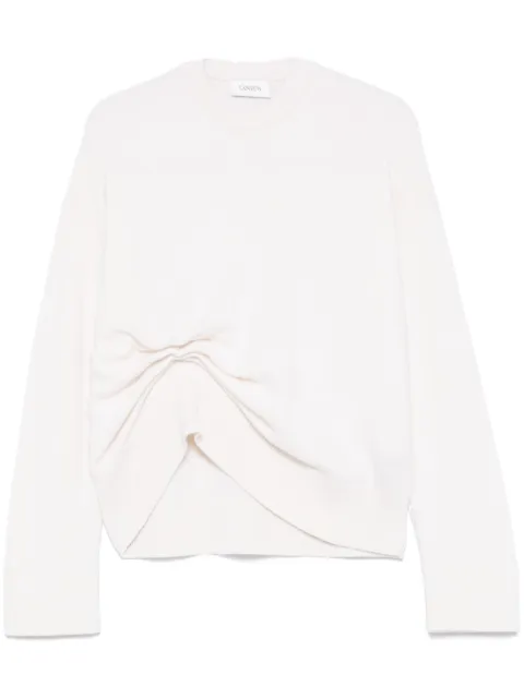 Laneus asymmetrical crew-neck sweater