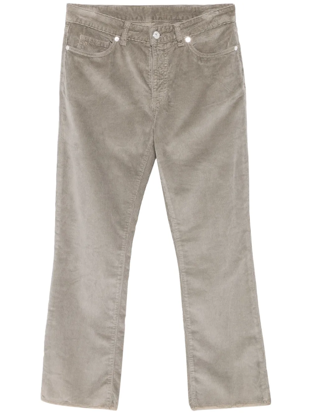 Nine In The Morning Ribfluwelen cropped broek Grijs
