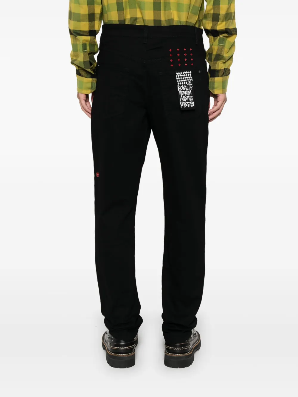 Shop Ksubi Wolfang Laid Jeans In Black