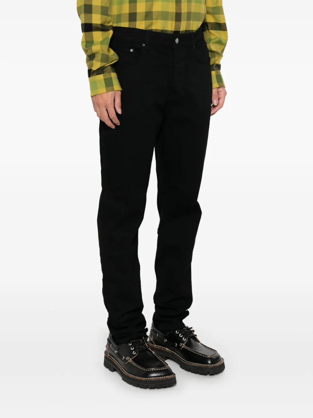 Shop Ksubi Wolfang Laid Jeans In Black