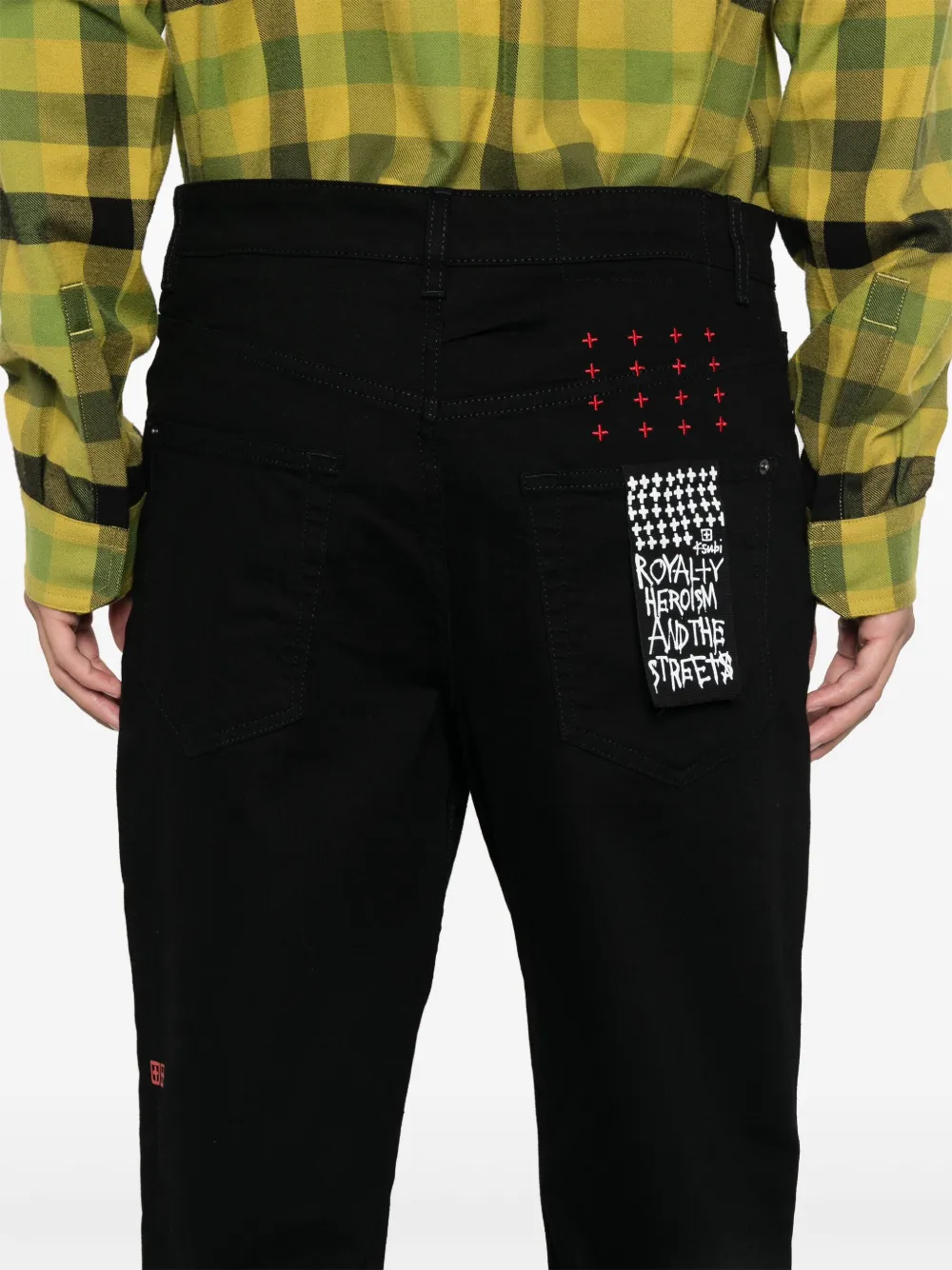 Shop Ksubi Wolfang Laid Jeans In Black