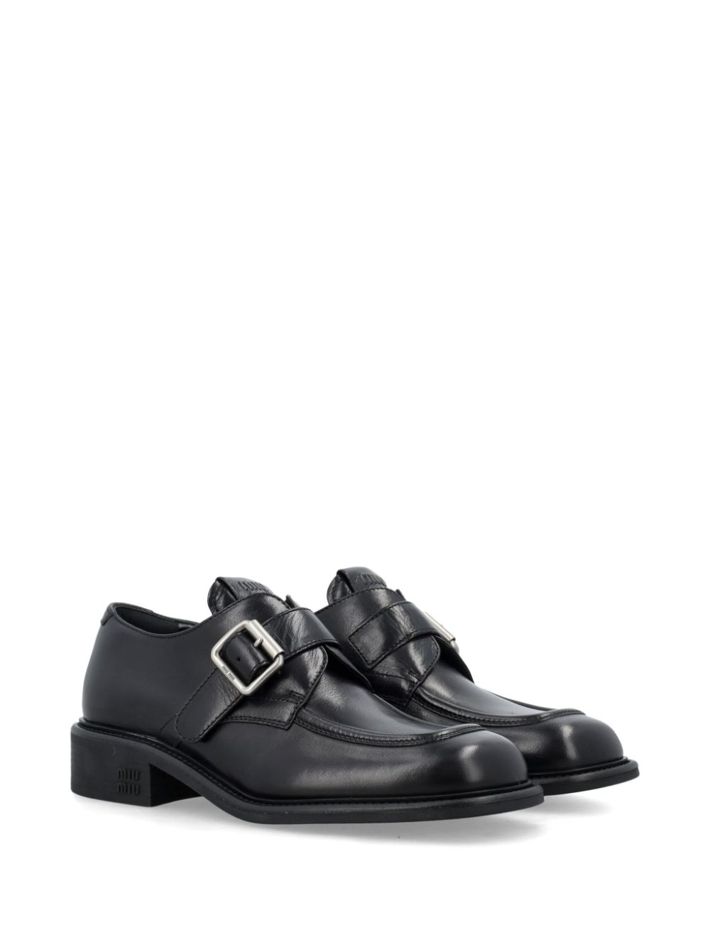 Miu Miu leather brogues - Zwart