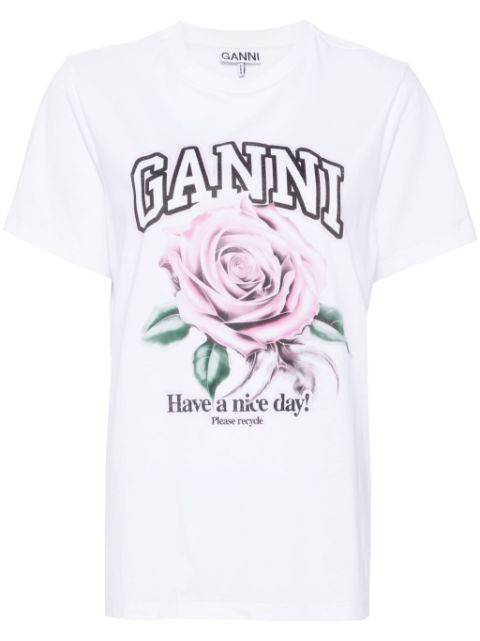 GANNI graphic print T-shirt Women