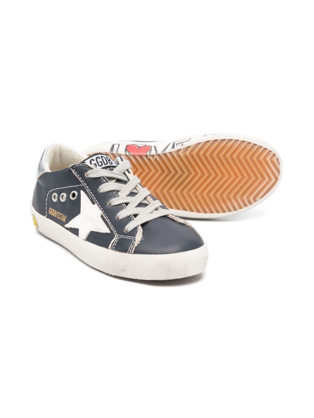 Golden Goose Kids Superstar sneakers - Blauw