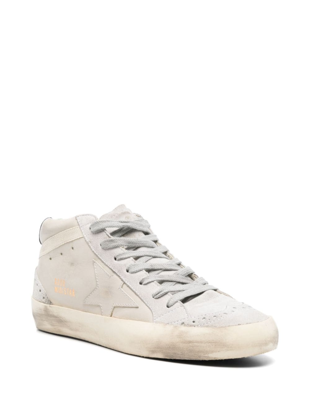 Shop Golden Goose Mid Star Sneakers In White