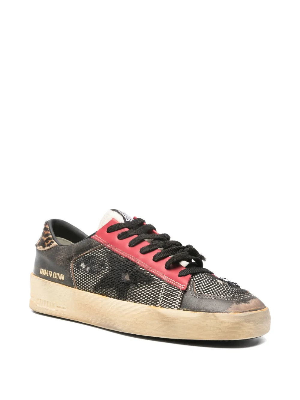 Golden Goose panelled sneakers Zwart