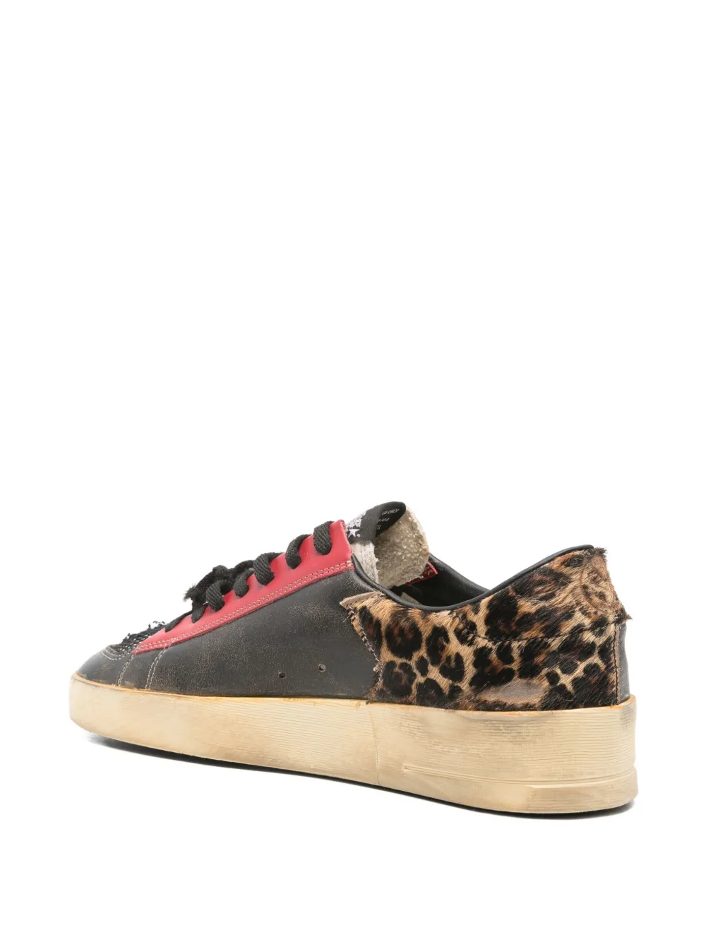 Golden Goose panelled sneakers Zwart