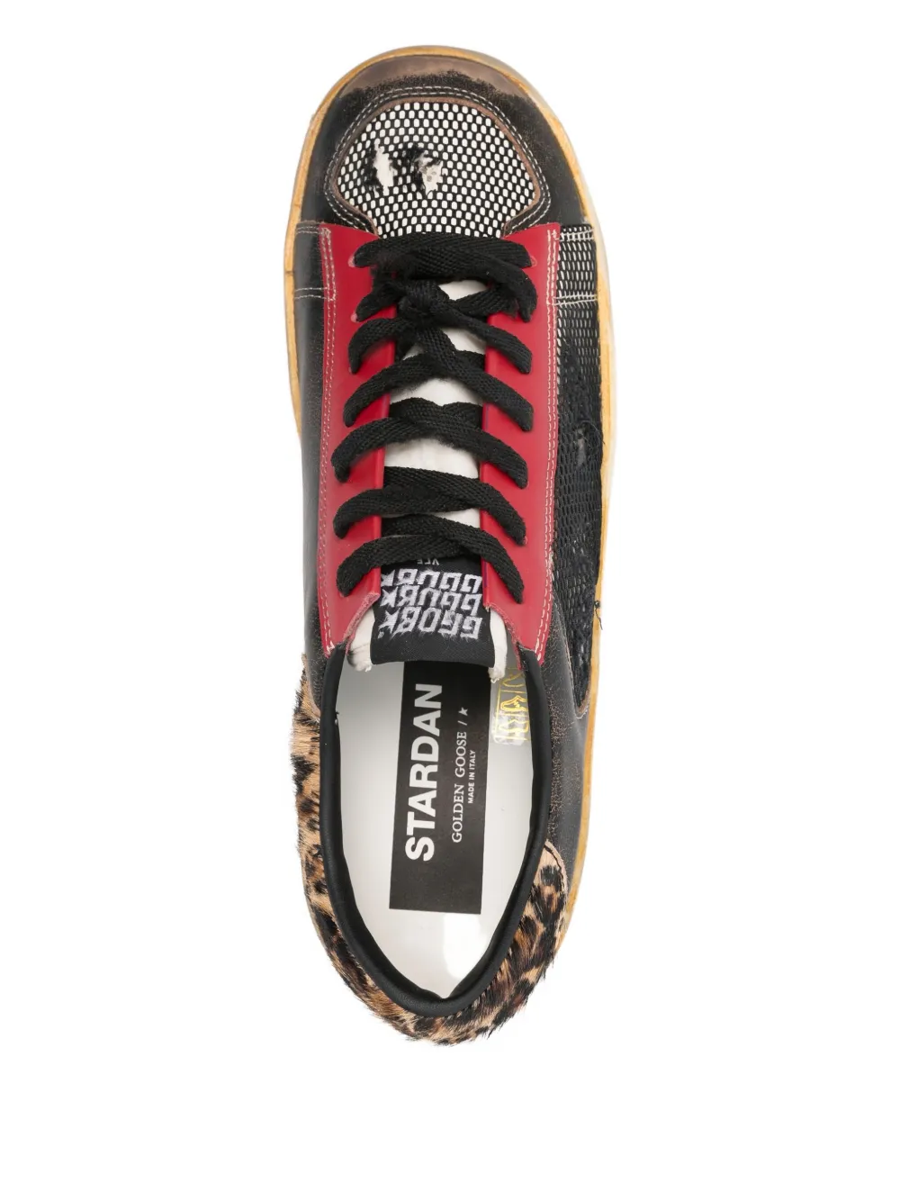 Golden Goose panelled sneakers Zwart