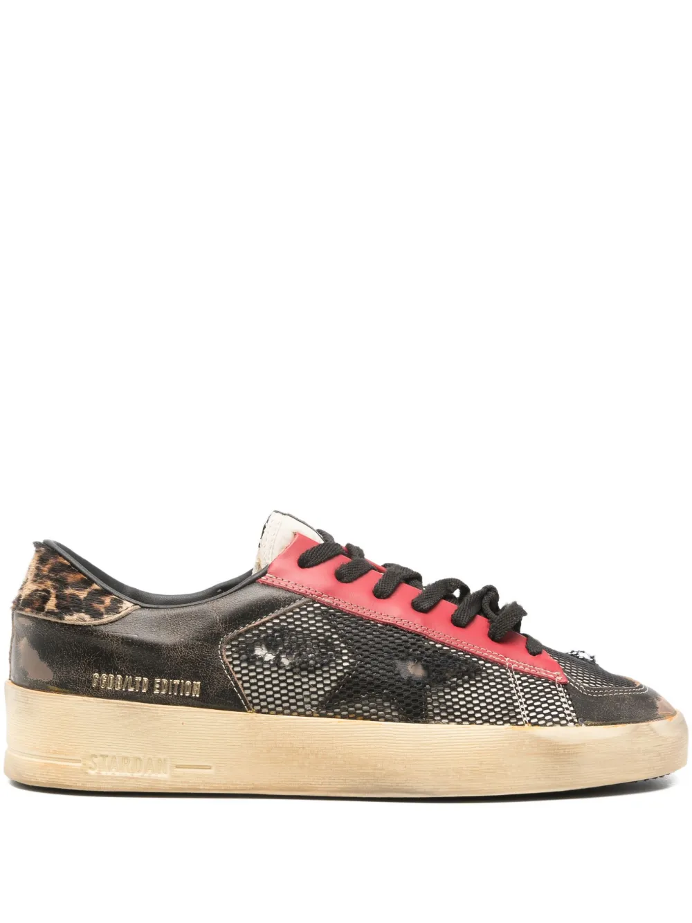 Golden Goose panelled sneakers Zwart