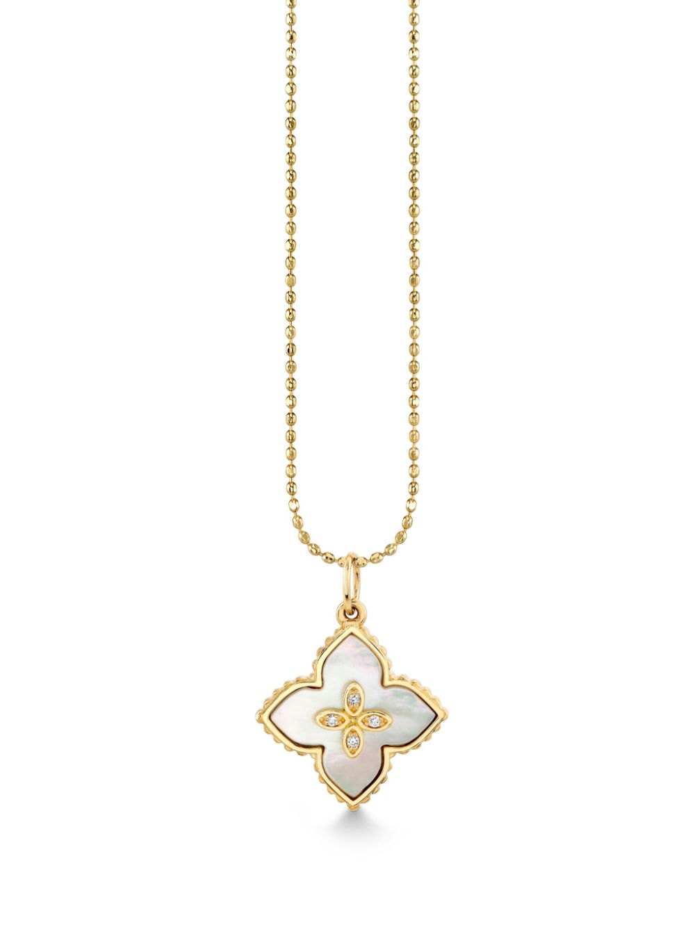 Sydney Evan 14kt yellow gold Moroccan Flower necklace