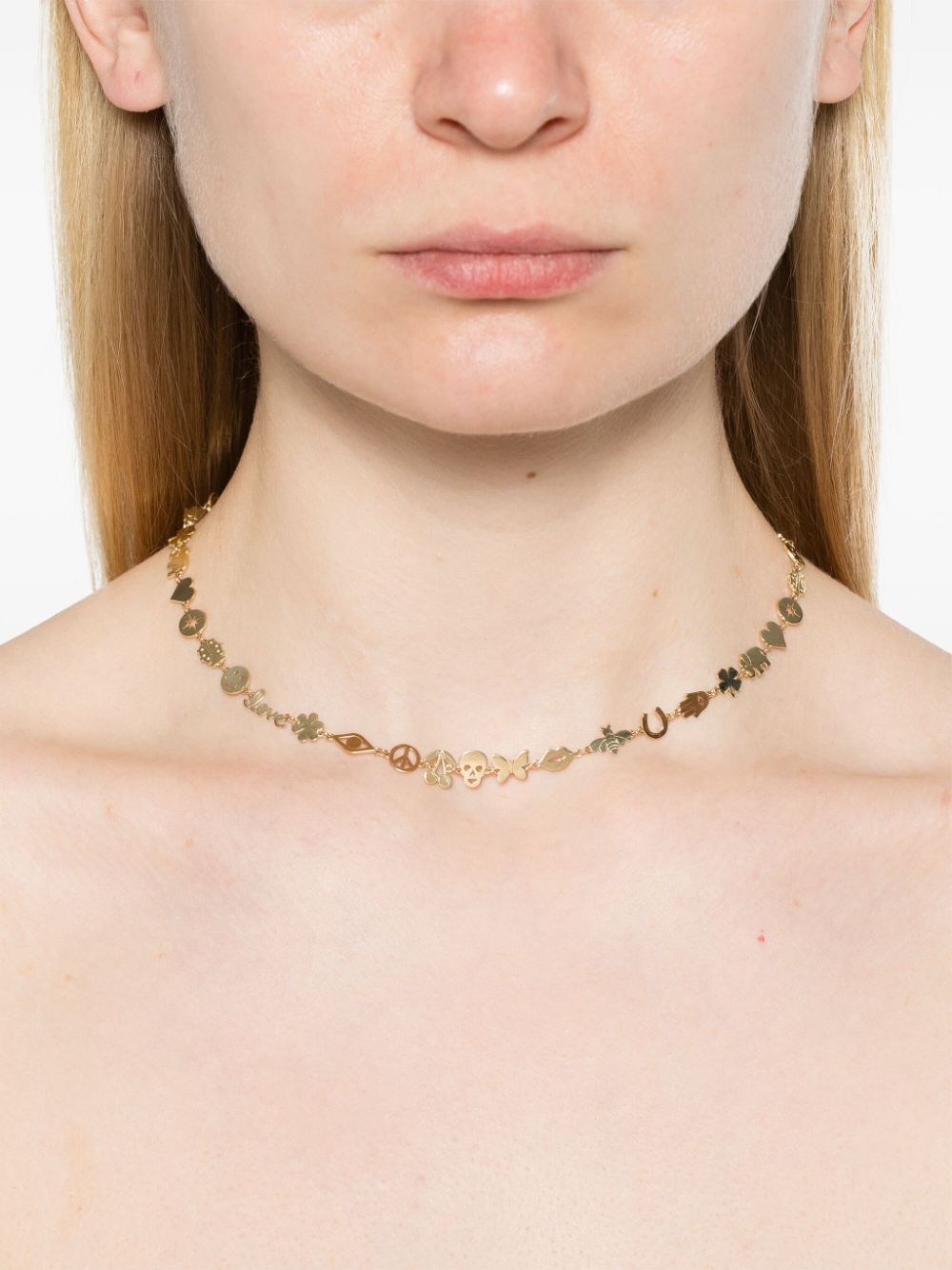 Sydney Evan 14K yellow gold Multi-Icon necklace