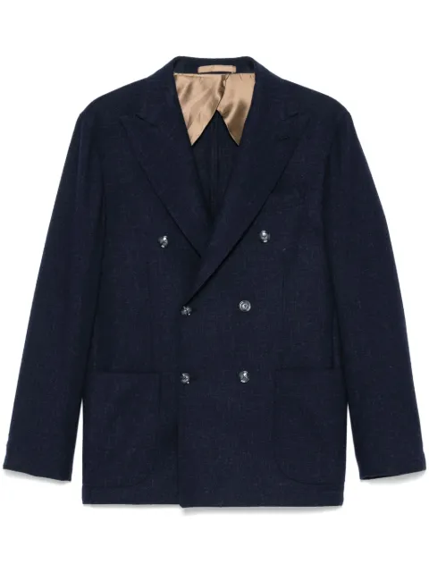 Barba mélange-effect blazer