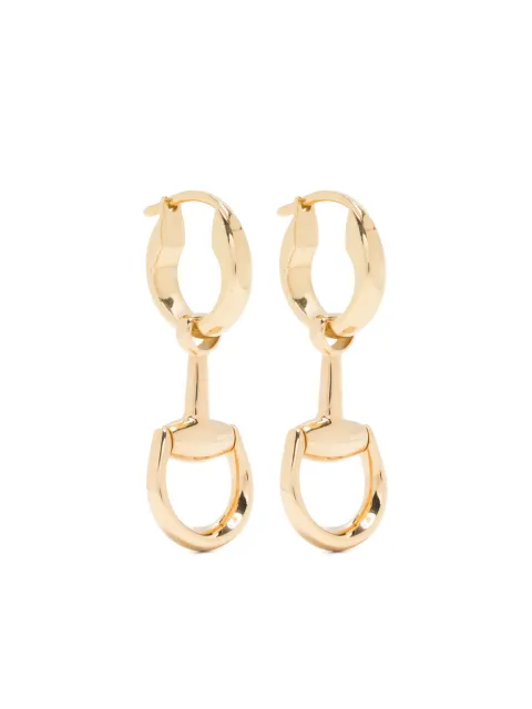 Gucci 18kt yellow gold Horsebit earrings