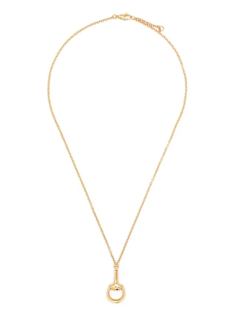 Gucci 18kt yellow gold Horsebit-pendant necklace