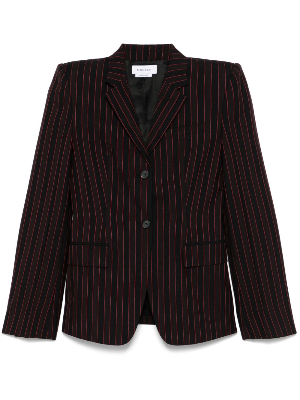 pinstriped blazer