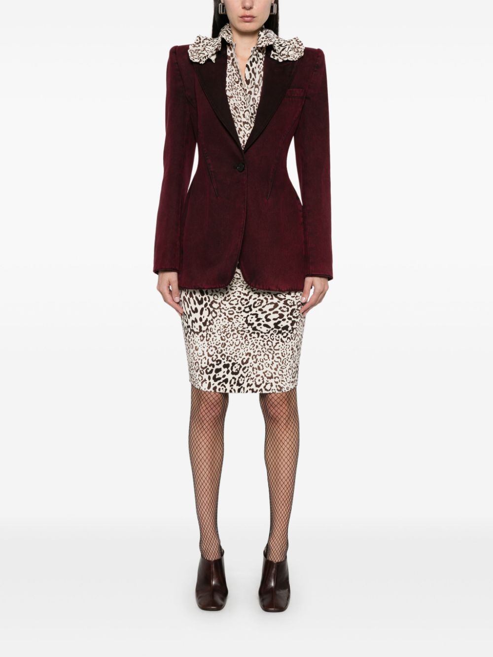 Alexander McQueen denim blazer - Rood