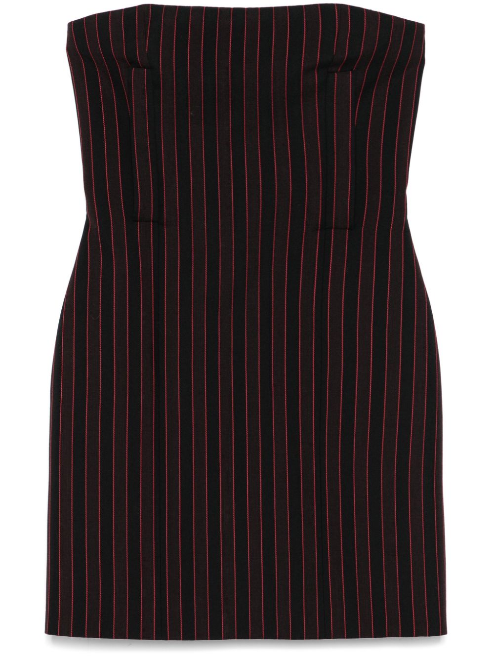 pinstriped mini dress