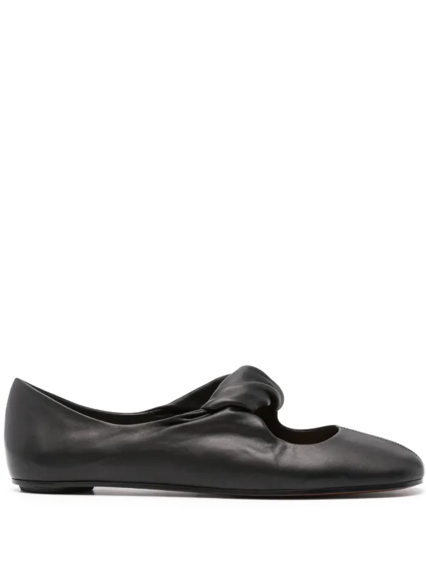 フラットシューズ Alexander McQueen Twisted detail ballet flats 24983302_57461587_600.jpg