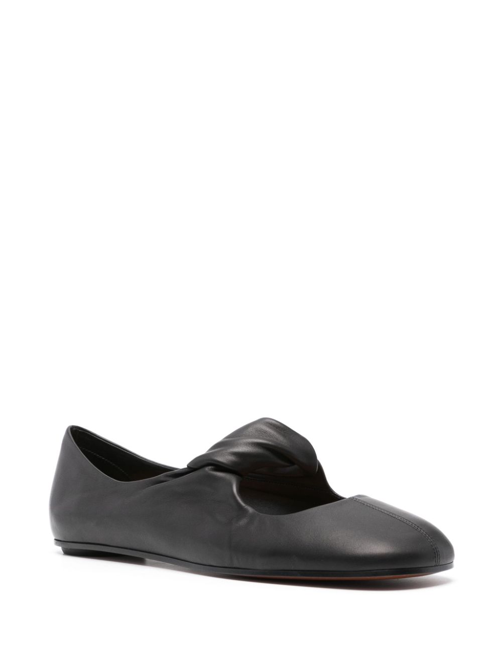 Alexander McQueen twist-detailing ballet flats Black